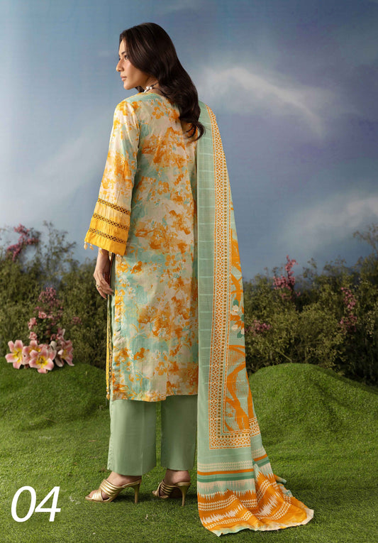 Dil Se Luxury Lawn Chikenkari 3 Piece 04