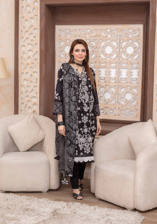 Elaris Embroidered Lawn 3 Piece A-03