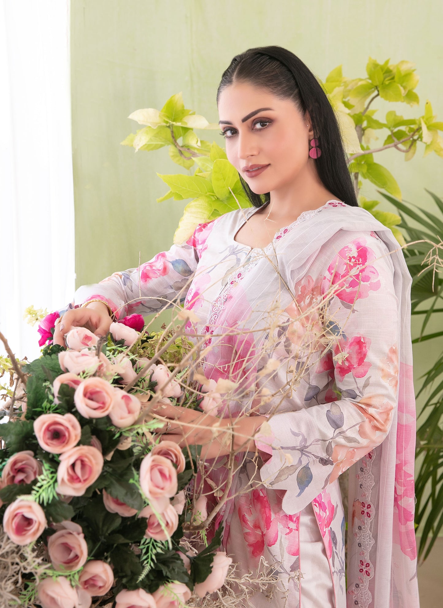 Erva Embroidered Lawn 3 Piece D-1711 - Waheed Javaid Collections
