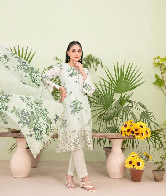 Erva Embroidered Lawn 3 Piece D-1717