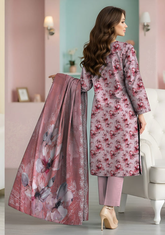 Lotus Embroidered + Printed Doria Lawn 3 Piece 03