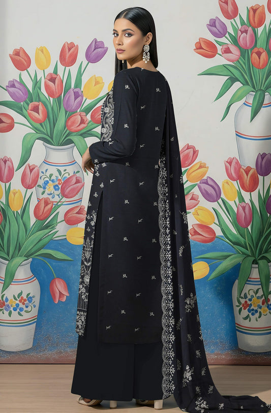 Noir Embroidered 3 Piece Karandi 08