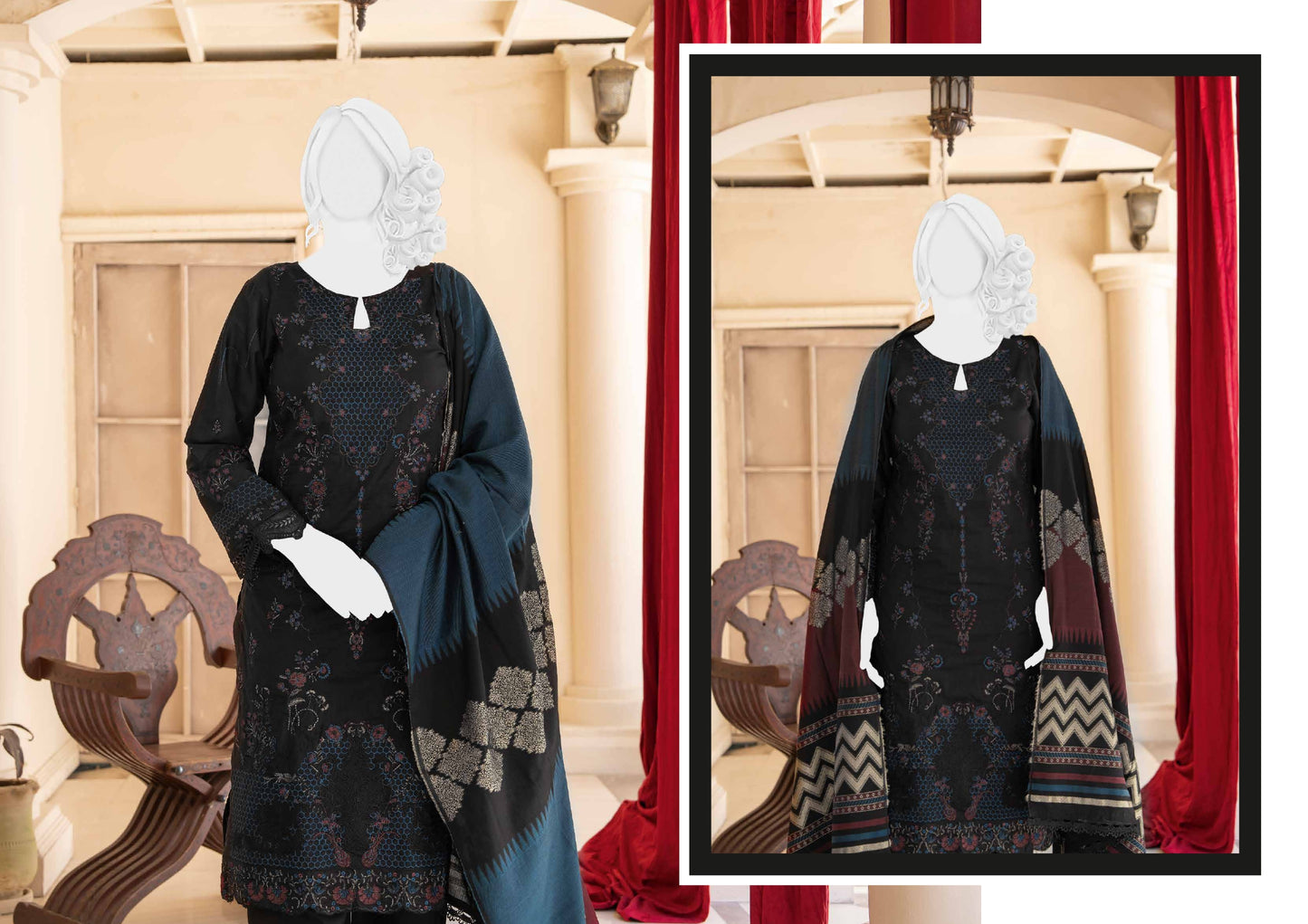 Noor e Sehar embroidered 01 - Waheed Javaid Collections