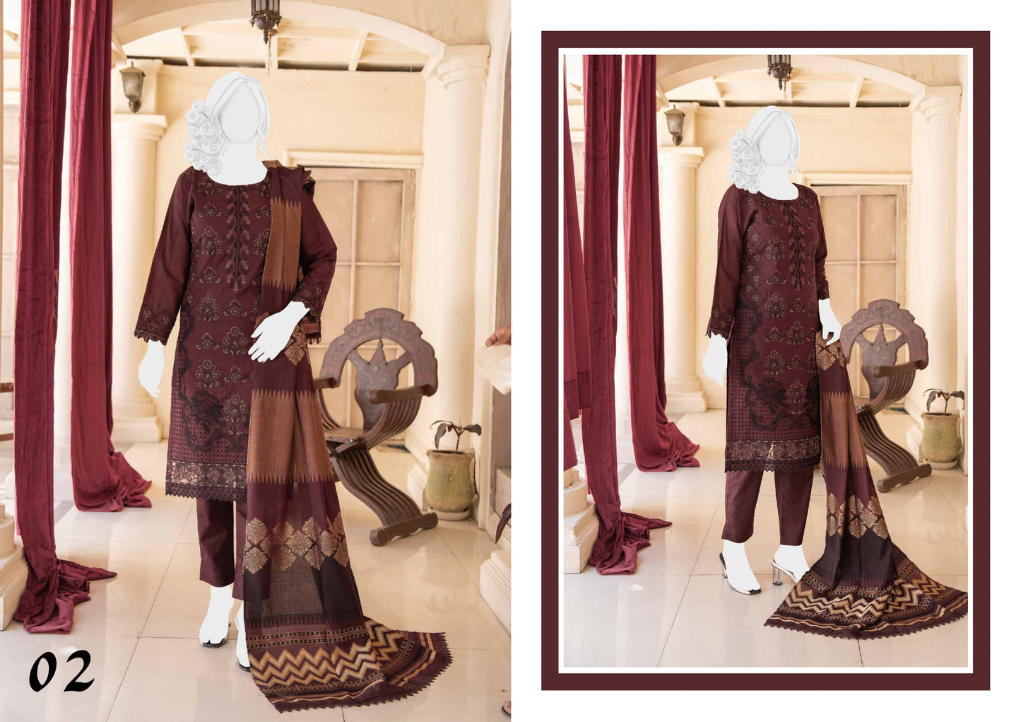 Noor e Sehar embroidered 02 - Waheed Javaid Collections
