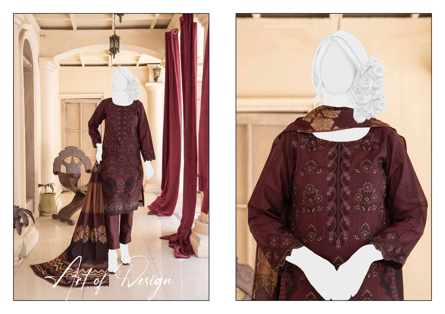 Noor e Sehar embroidered 02 - Waheed Javaid Collections
