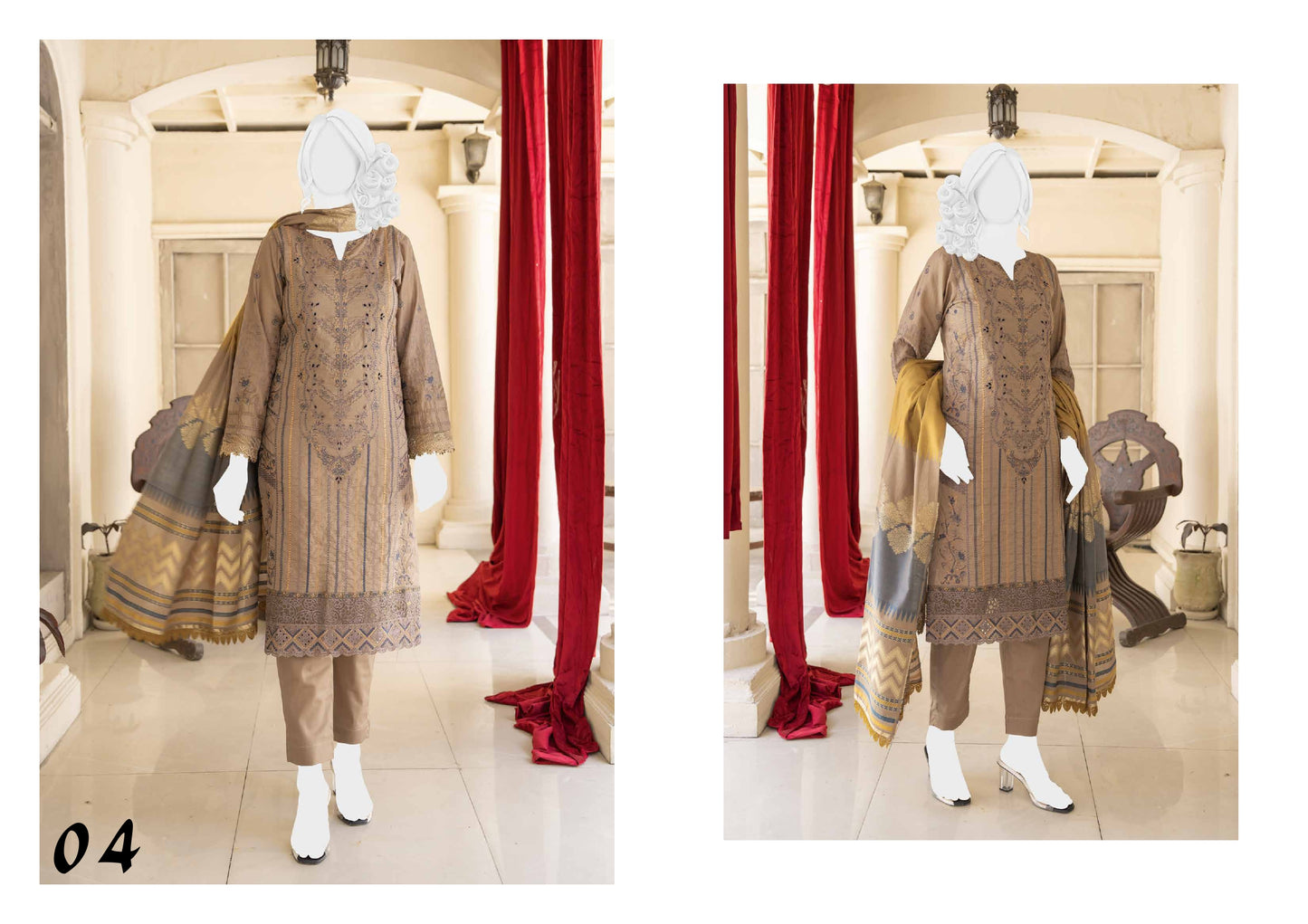 Noor e Sehar embroidered 04 - Waheed Javaid Collections