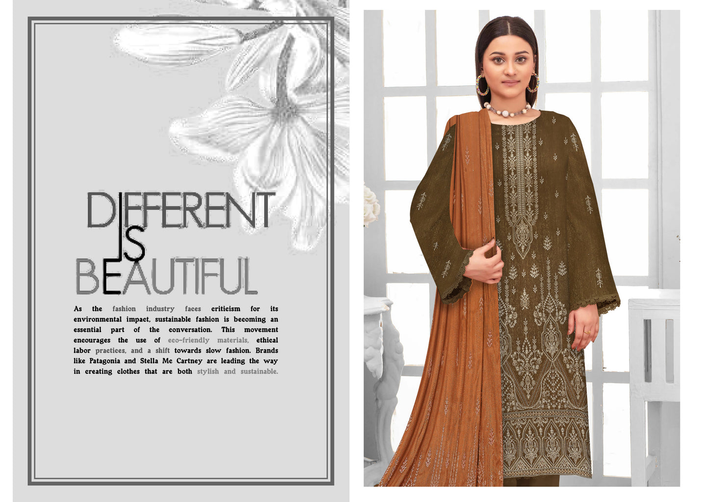 Noorain Peach Leather Collection Embroidered Luxury V8 / D-5
