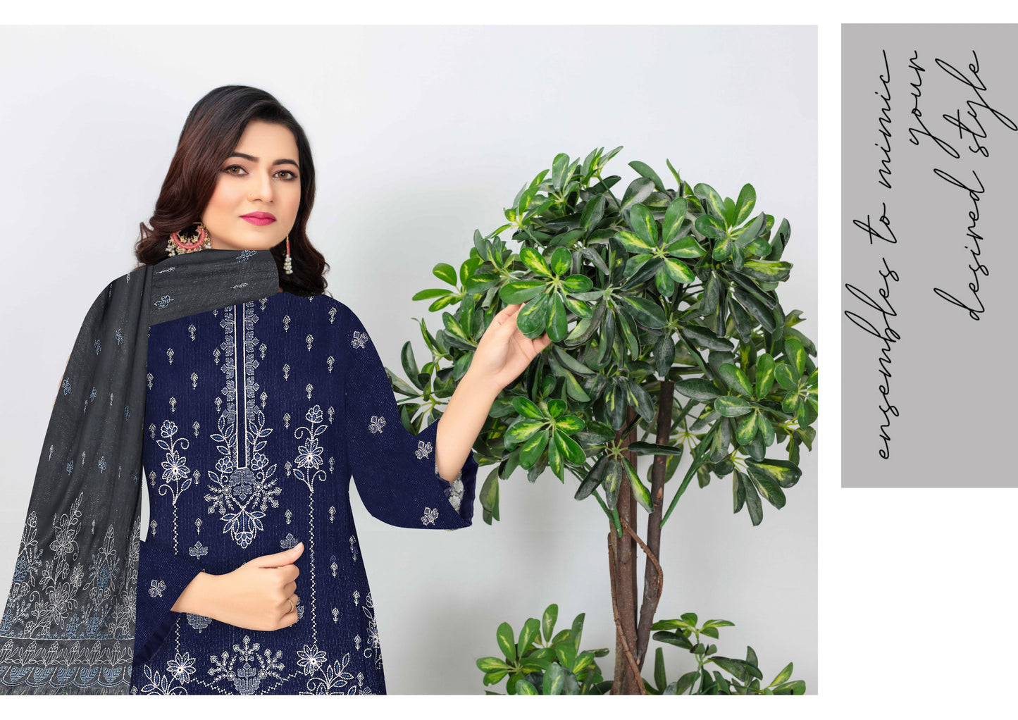 Noorain Peach Leather Collection Embroidered Luxury V9 / D-3