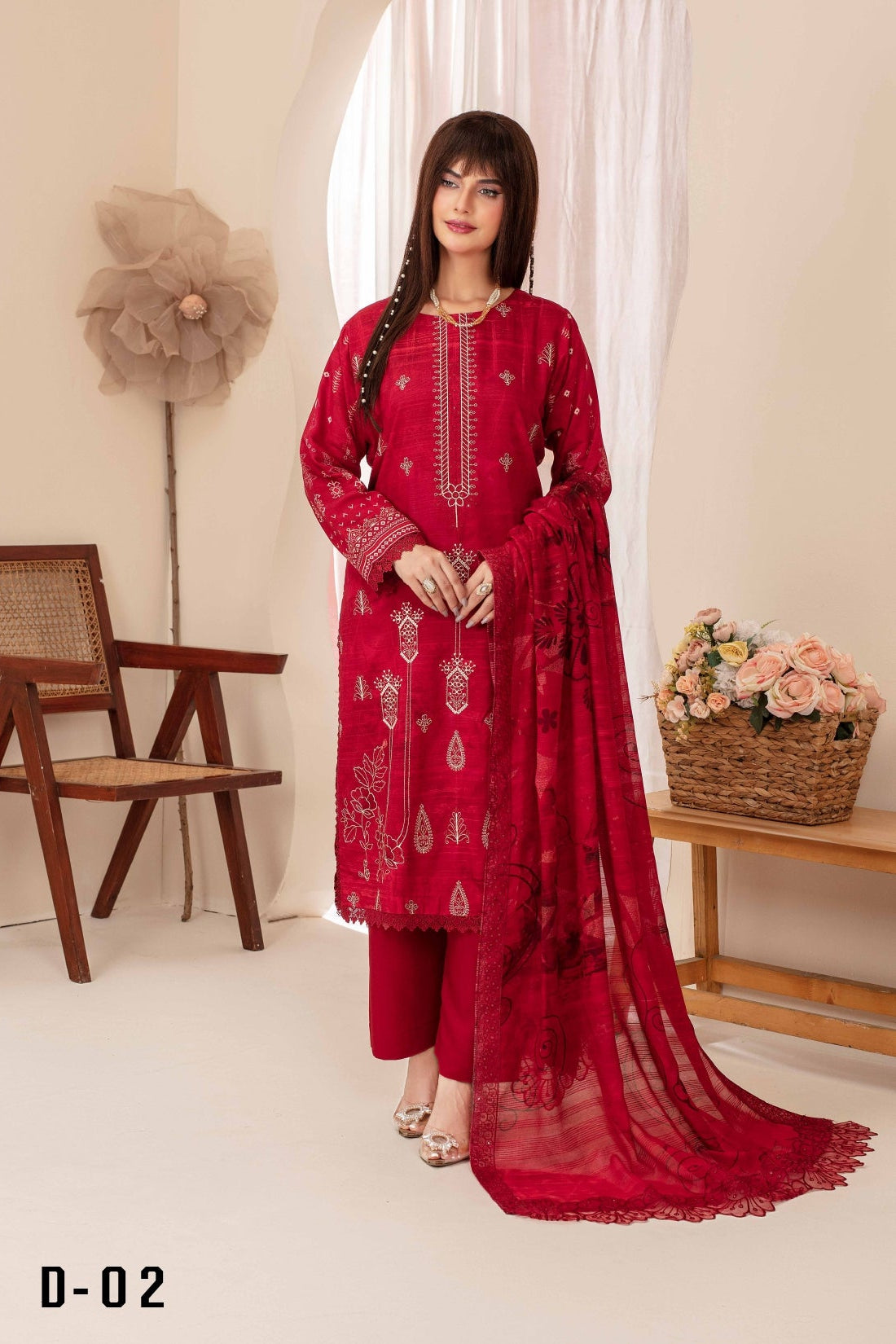 Pehli-Nazar Visocse Banna Dora Embroidered D-02