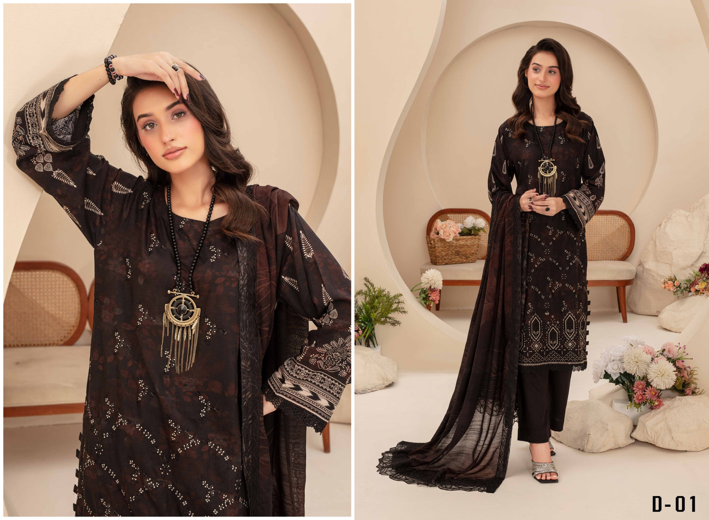 Pehli-Nazar Visocse Banna Dora Embroidered D-01