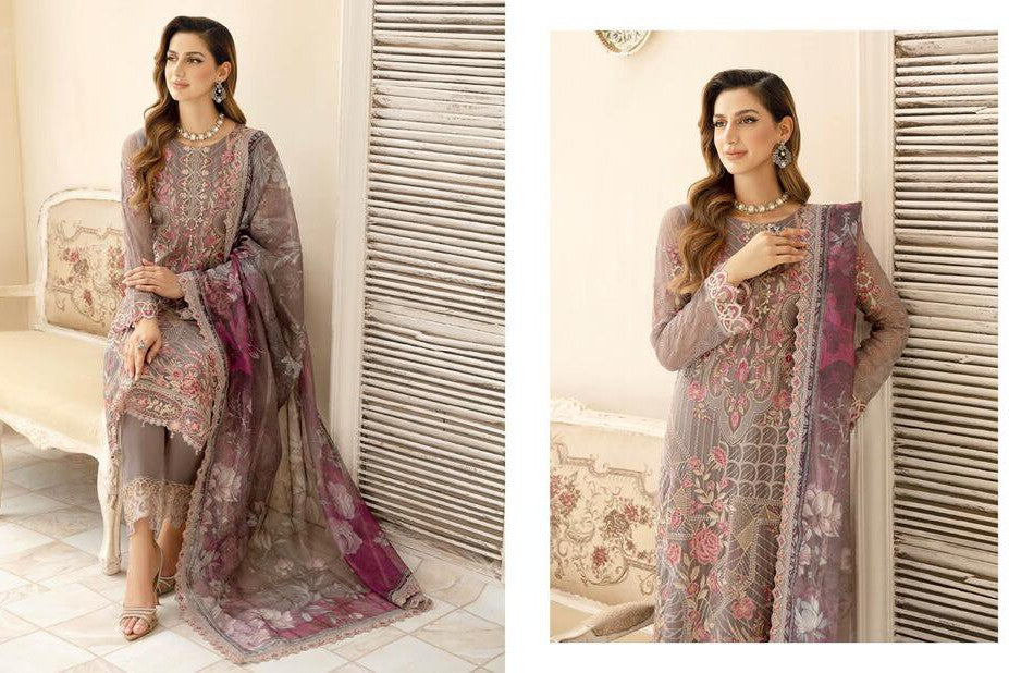 Ramsha Chevron Chiffon Vol-09 A-908 - Waheed Javaid Collections