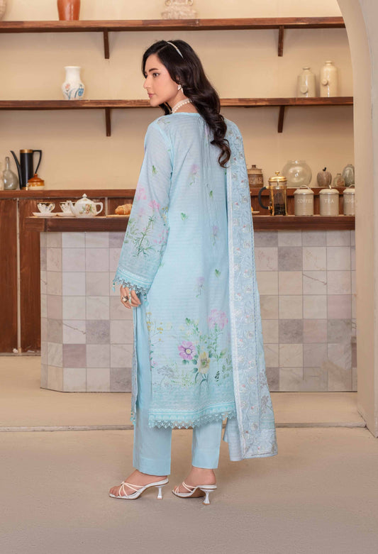 Riwayat by RangRaiz Lawn Embroidered 3 Piece A-02 - Waheed Javaid Collections