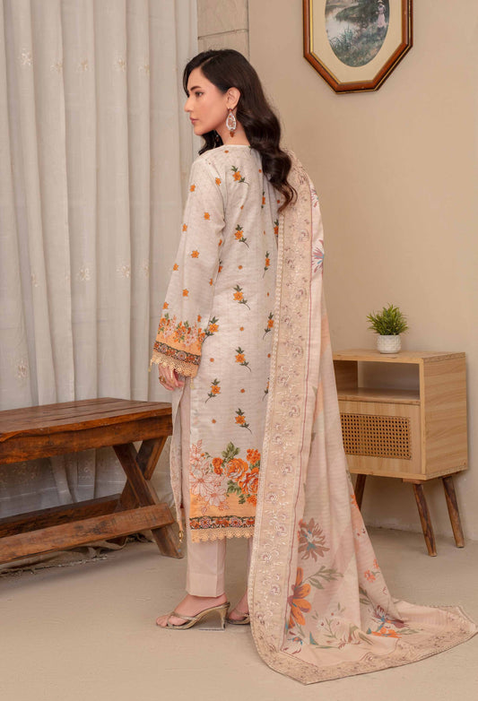 Riwayat by RangRaiz Lawn Embroidered 3 Piece A-08 - Waheed Javaid Collections