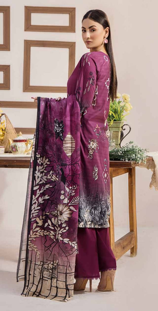 Safa Embroidered 3 Piece Lawn 07