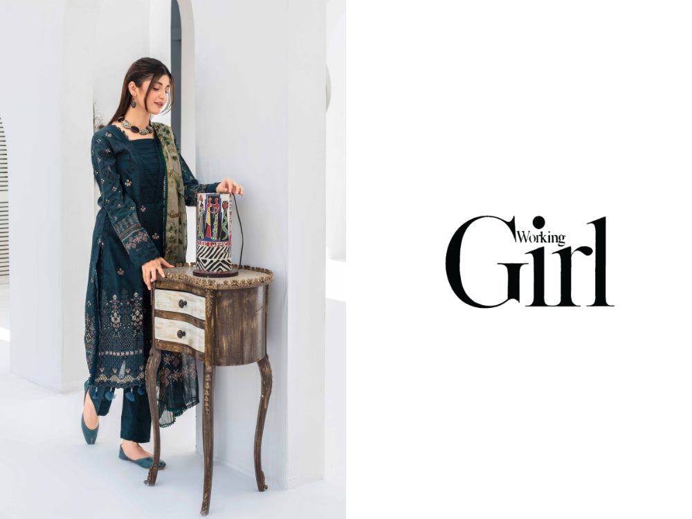 Sangat Dressline Embroidered lawn Print 04 - Waheed Javaid Collections