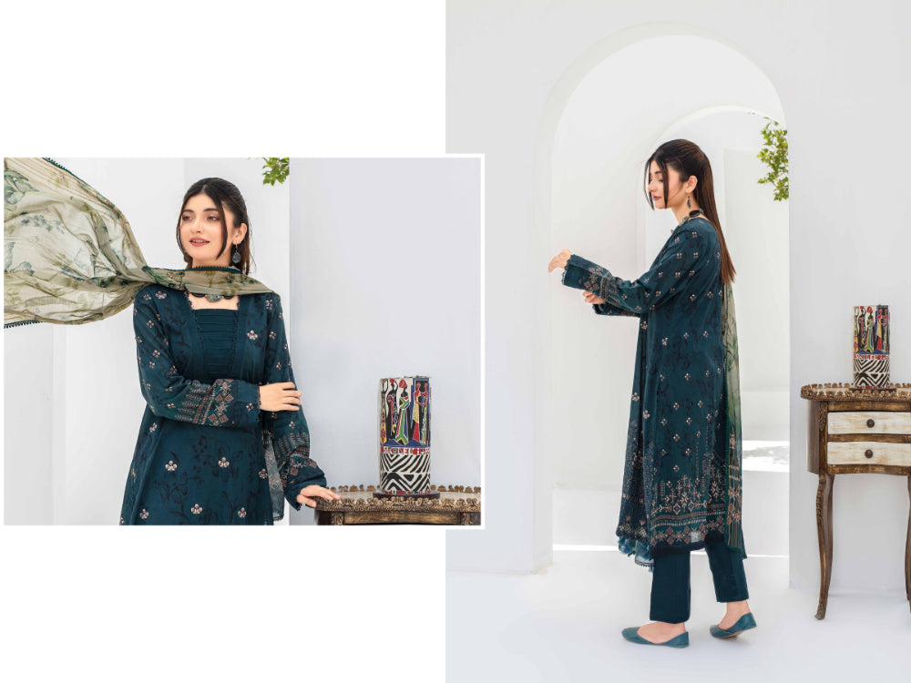 Sangat Dressline Embroidered lawn Print 04 - Waheed Javaid Collections