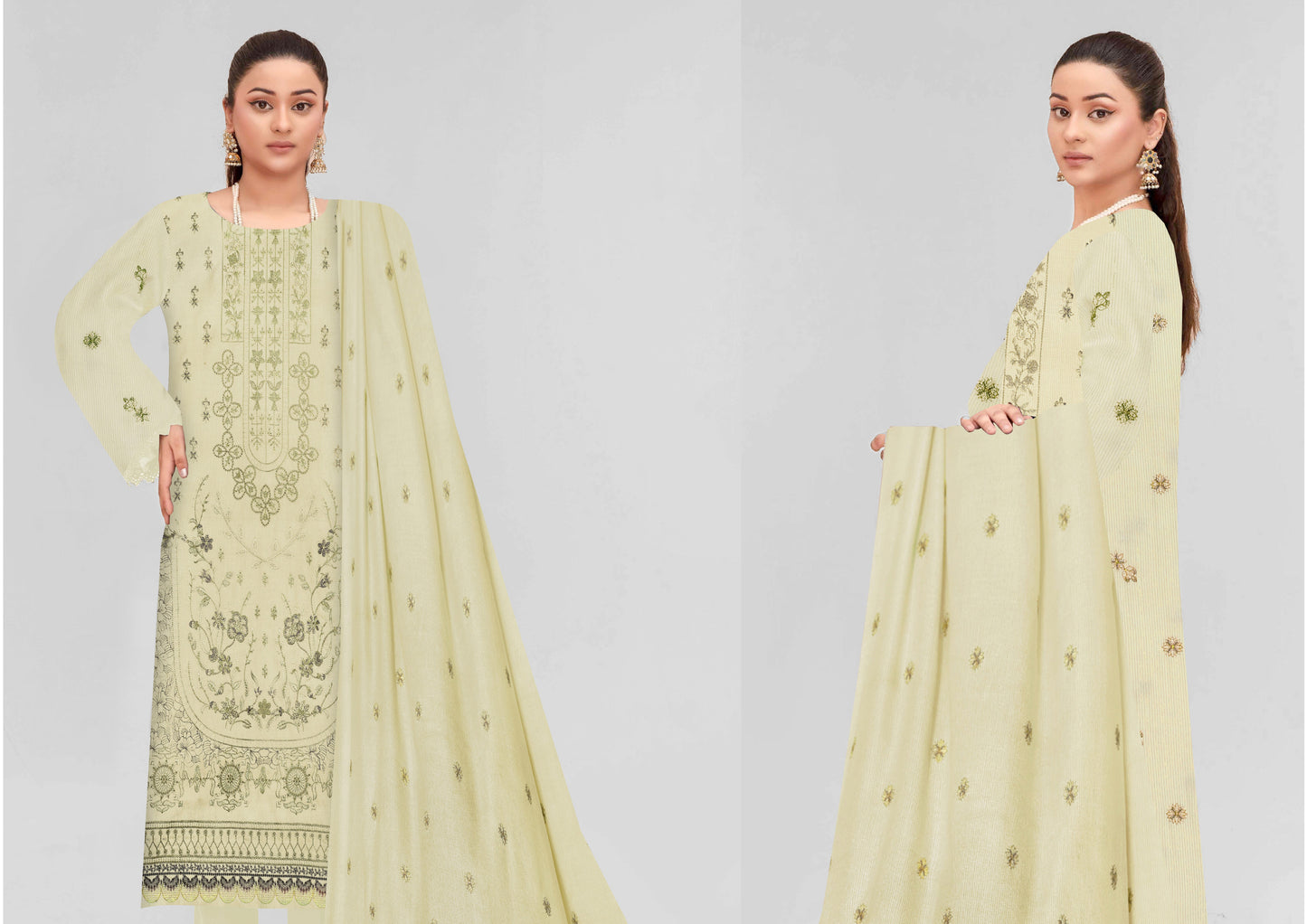 Zaleef Peach Leather Mother Collection Embroidered V-5 / D-5