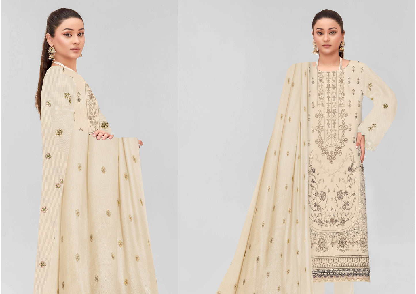 Zaleef Peach Leather Mother Collection Embroidered V-5 / D-3