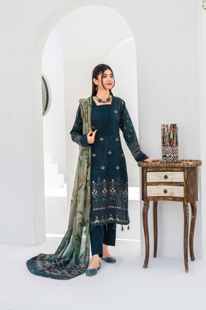 Sangat Dressline Embroidered lawn Print 04 - Waheed Javaid Collections