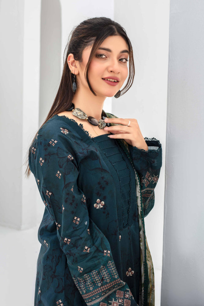 Sangat Dressline Embroidered lawn Print 04 - Waheed Javaid Collections