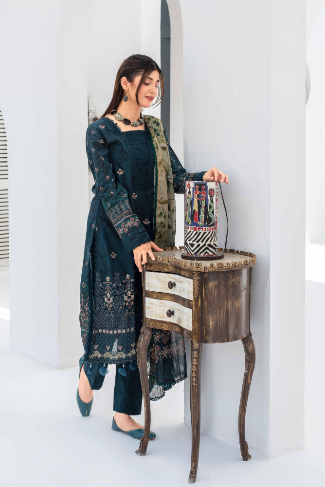 Sangat Dressline Embroidered lawn Print 04 - Waheed Javaid Collections