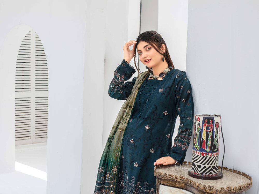 Sangat Dressline Embroidered lawn Print 04 - Waheed Javaid Collections