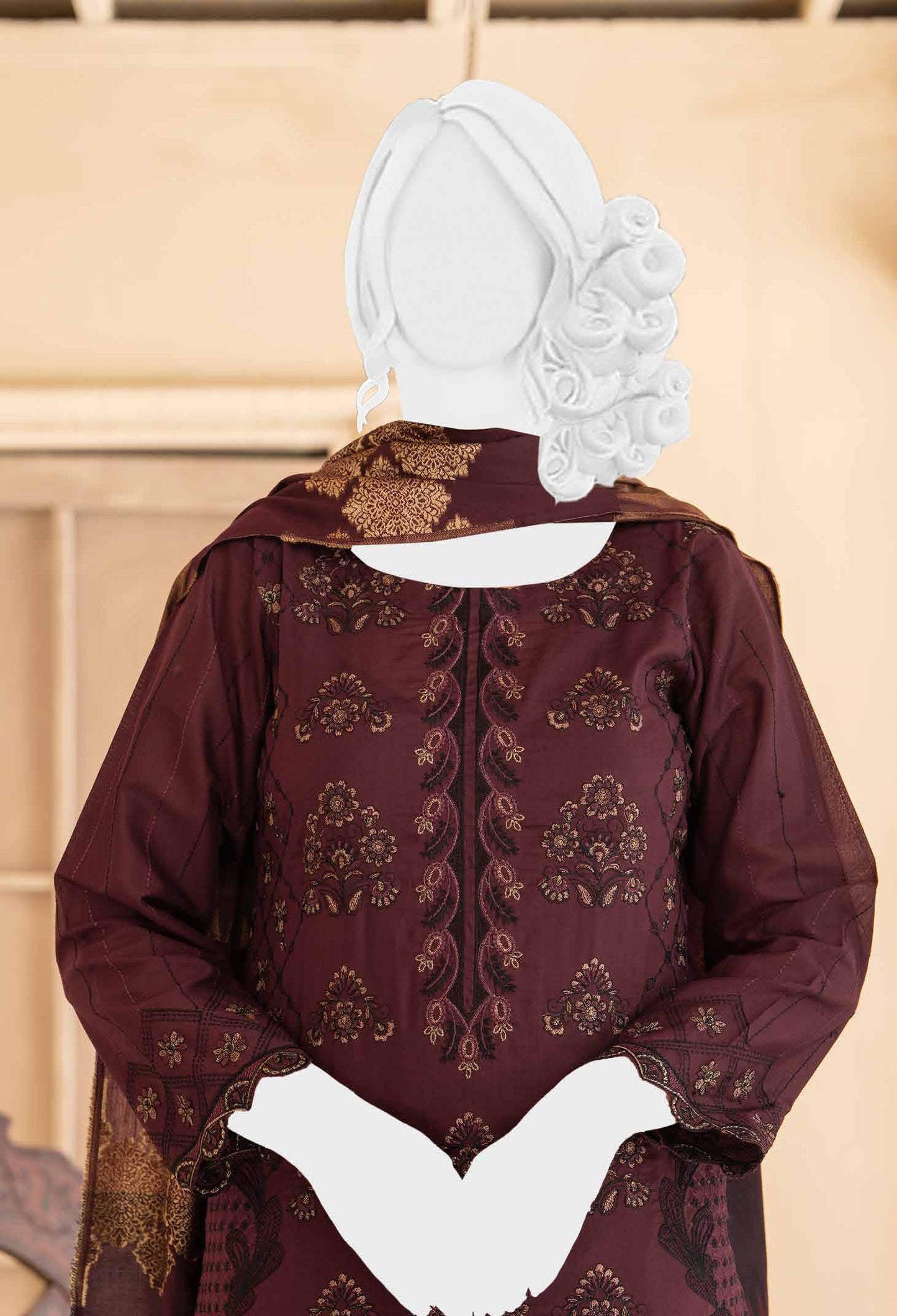 Noor e Sehar embroidered 02 - Waheed Javaid Collections