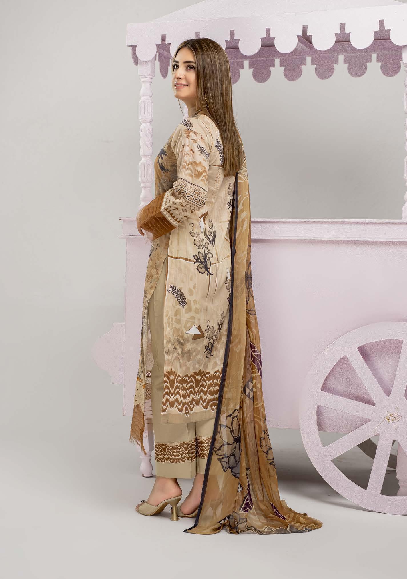 Saheliyaaan Lawn Chikenkari Chiffon Dupatta 003 - Waheed Javaid Collections