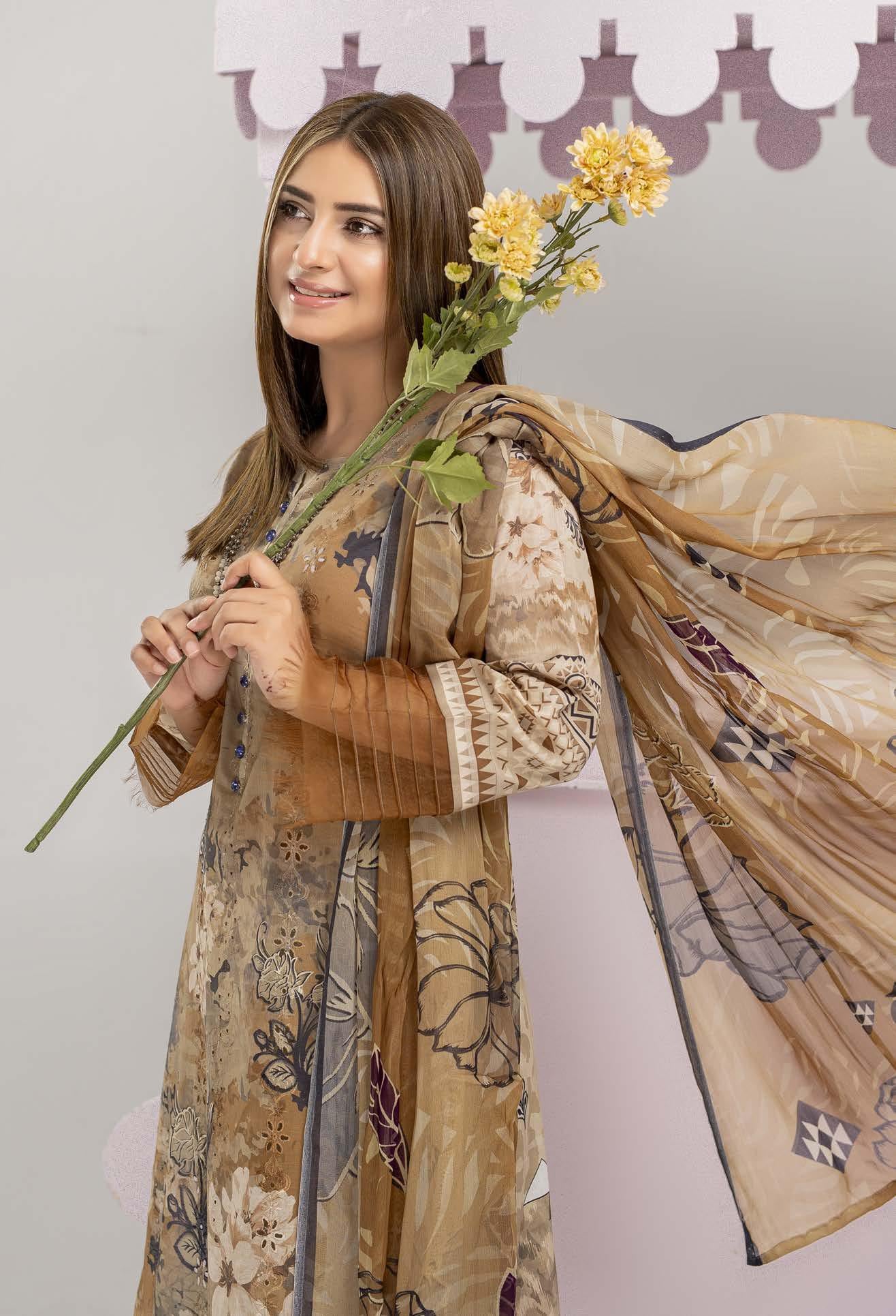 Saheliyaaan Lawn Chikenkari Chiffon Dupatta 003 - Waheed Javaid Collections