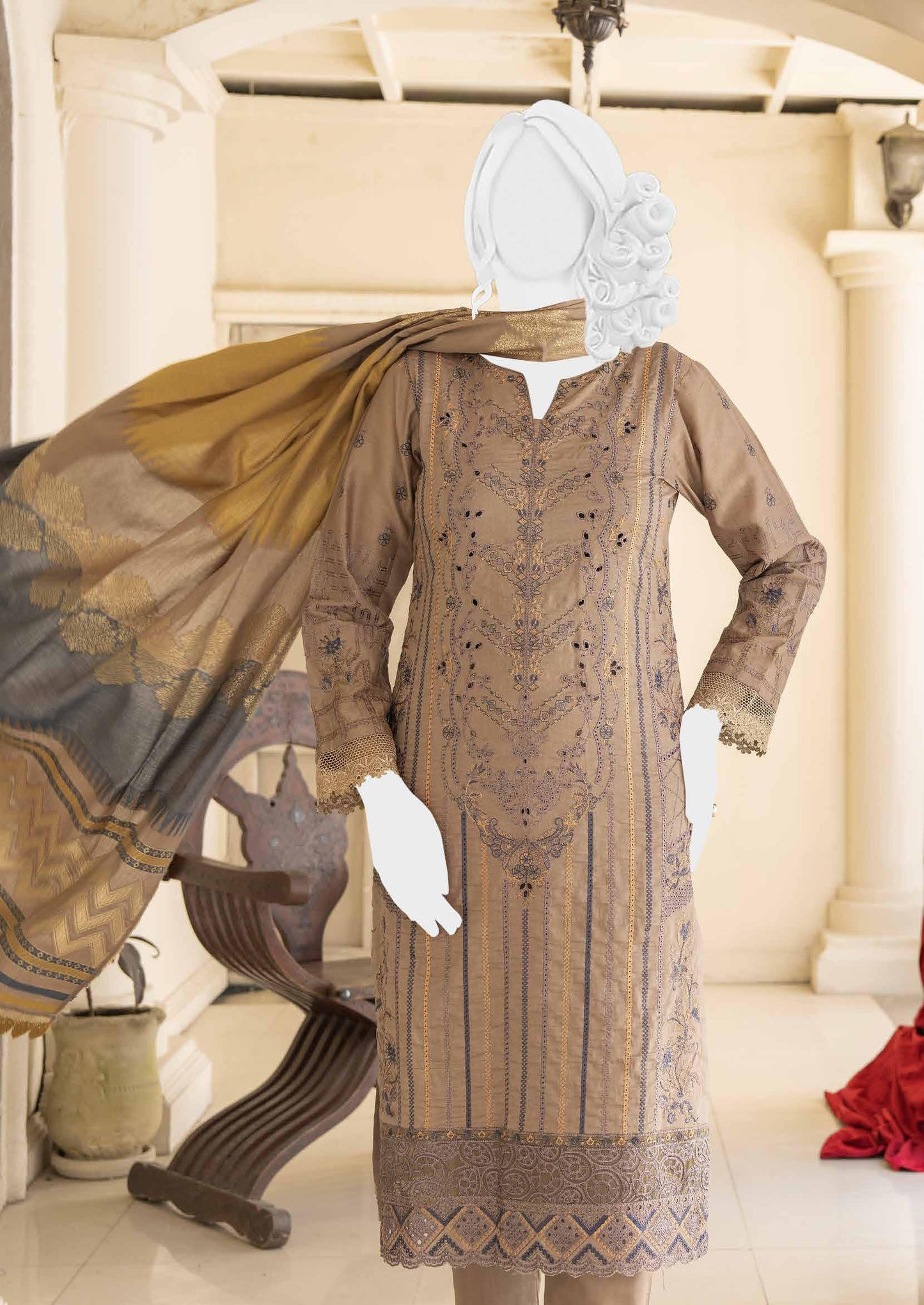 Noor e Sehar embroidered 04 - Waheed Javaid Collections