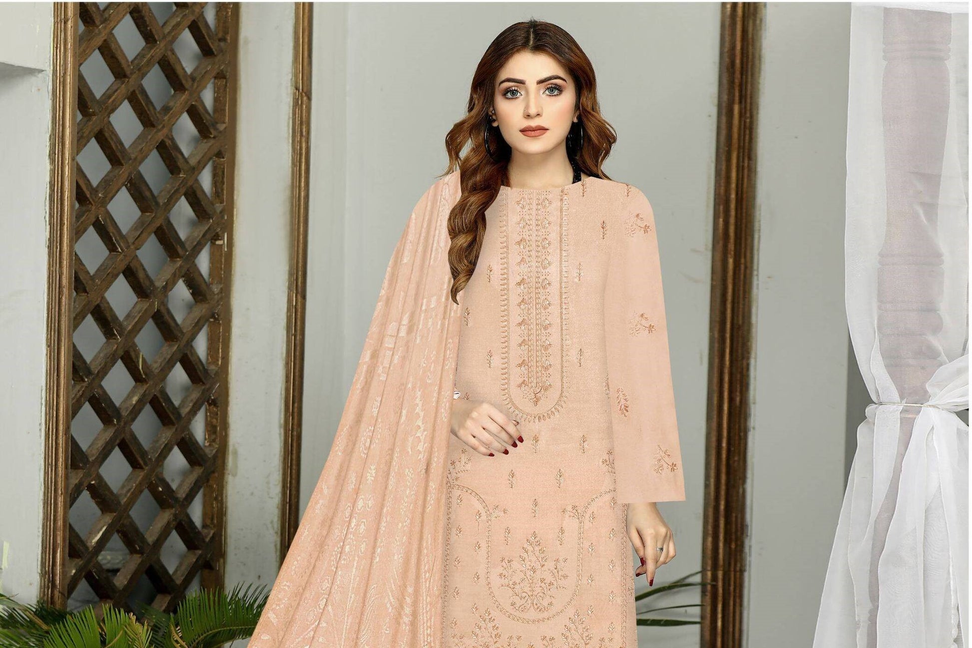 Royal Peach Leather Noor Fatima Vol-3 03 - Waheed Javaid Collections