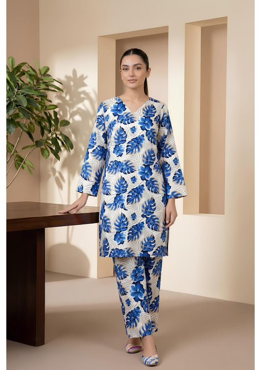 Breeze Premium High Quality Lawn 2 Piece Shirt & Trouser D#207 - Waheed Javaid Collections