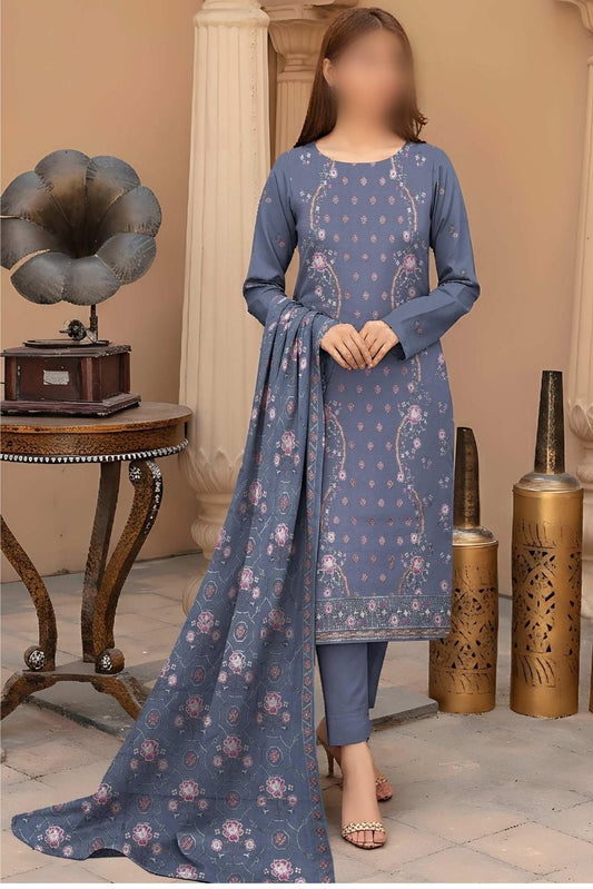 Silver Peach Suits With Heavy Breeze Embroidered Shawals #8