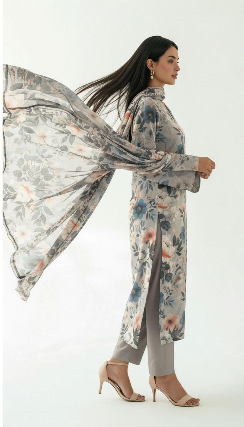 Orang Printed Premium Lawn 3 Piece 05