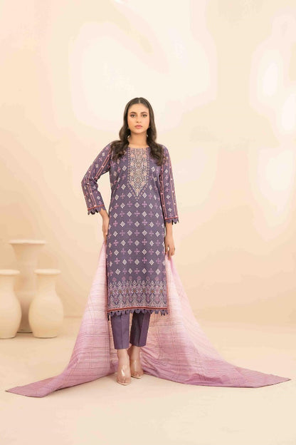OLA Digital Printed Bana Dora Lawn Tawakkal D-1222