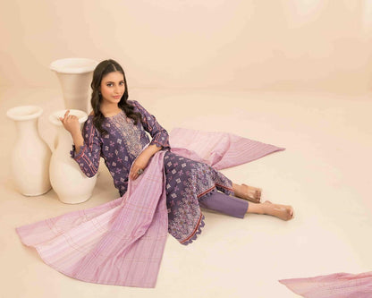 OLA Digital Printed Bana Dora Lawn Tawakkal D-1222