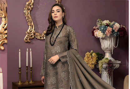 Preimum Peach Dhanak Daman Fancy Embroidered with Heavy #6