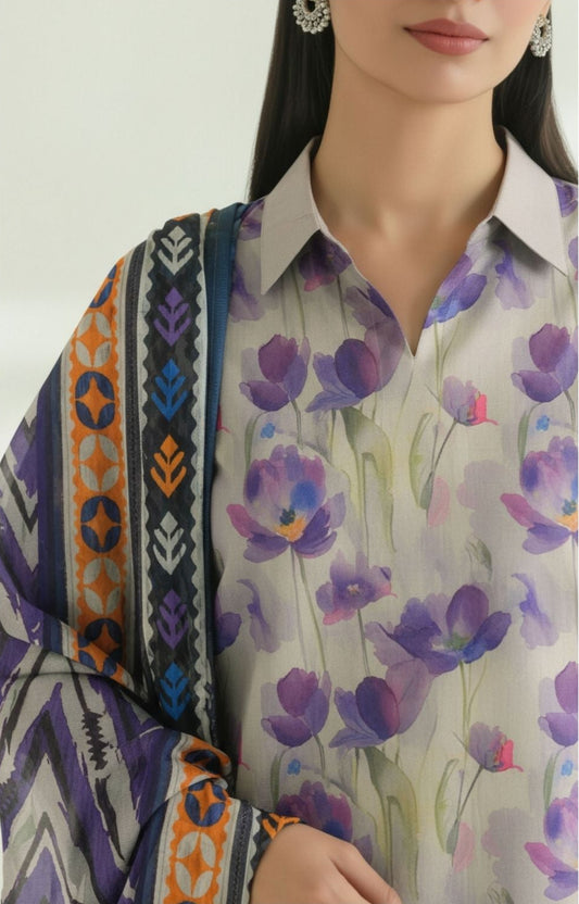 Orang Printed Premium Lawn 3 Piece 08