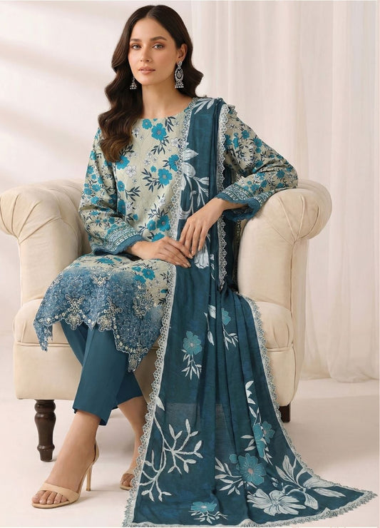 Uroosh Embroidered Premium Lawn 3 Piece 06