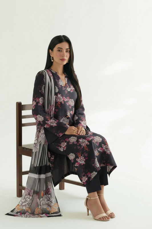 Orang Printed Premium Lawn 3 Piece 09