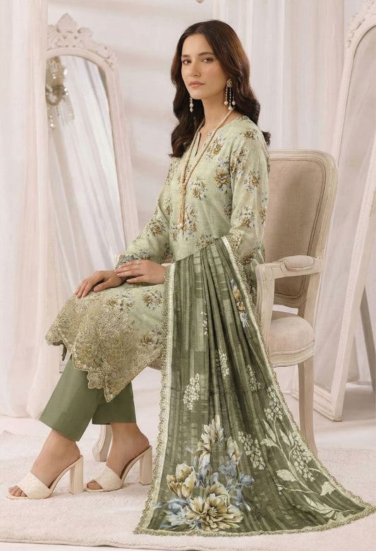 Uroosh Embroidered Premium Lawn 3 Piece 07