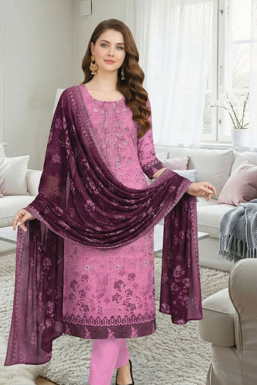 Hooria Embroidered Premium Lawn 3 Piece 07