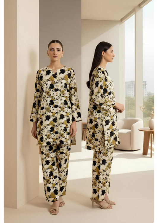 Breeze Premium High Quality Lawn 2 Piece Shirt & Trouser D#203 - Waheed Javaid Collections