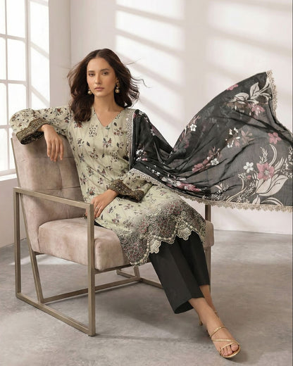 Uroosh Embroidered Premium Lawn 3 Piece 09