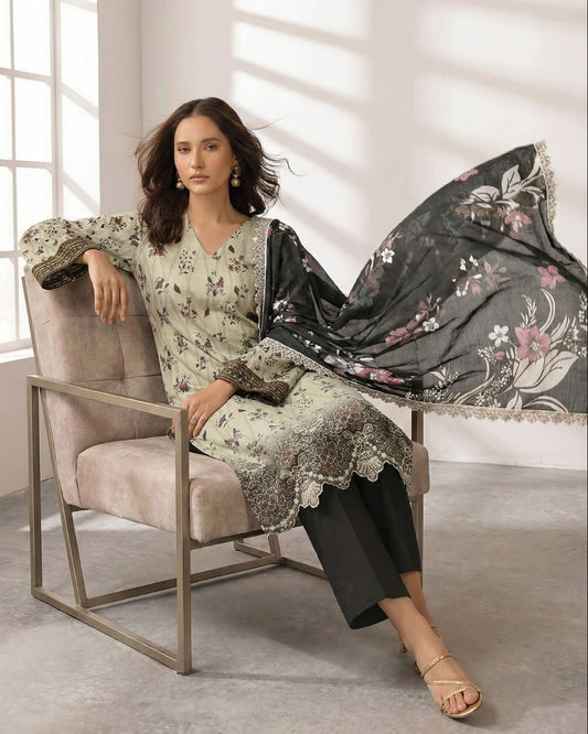 Uroosh Embroidered Premium Lawn 3 Piece 09