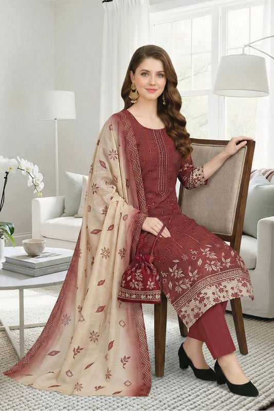 Hooria Embroidered Premium Lawn 3 Piece 09