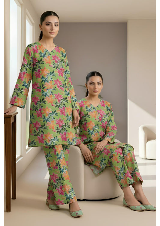 Breeze Premium High Quality Lawn 2 Piece Shirt & Trouser D#201 - Waheed Javaid Collections