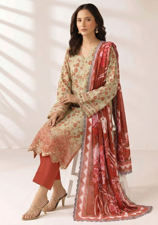 Uroosh Embroidered Premium Lawn 3 Piece 01
