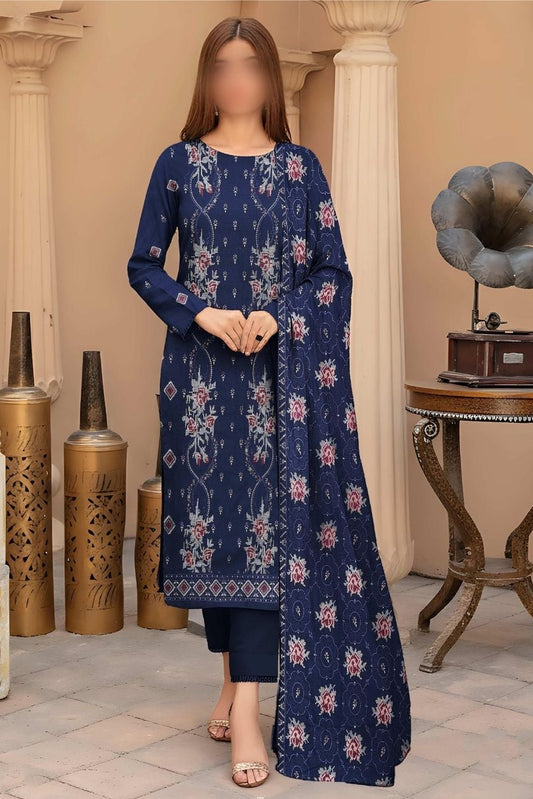 Silver Peach Suits With Heavy Breeze Embroidered Shawals #1