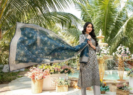 Gulbahaar Embroidered Digital Printed Lawn 3 Piece 2781